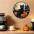 thumbnail image 7 of Halloween Diamond Art Painting Kits for Adults Acrylic Pendant, Cute Ghost Pumpkin Scarecrow Door Hanger Weatherproof Ornament for Entrance Window Display by OVFUIZ, 7 of 7