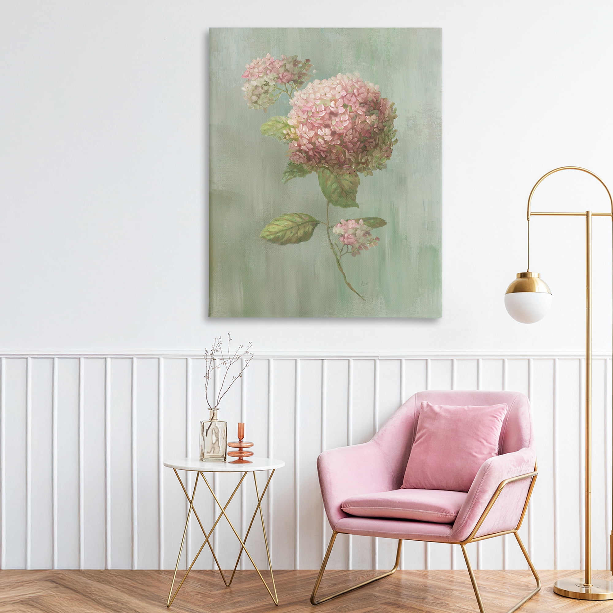Stupell Industries Single Hydrangea Bushel Canvas Wall Art, design by Nan