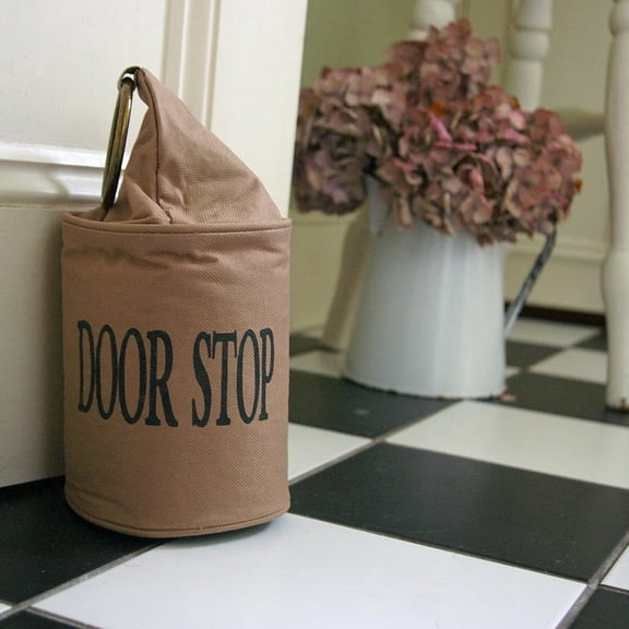 Esschert Design Fabric Doorstop with Ring Brown 13.5 Inch