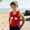 Red, variant on Kids Funny Cartoon Face Graphic Tank Top for Boys, Moisture Wicking Polyester Spandex Sleeveless Shirt, Youth Sizes 3-14, Black,Size 4 T