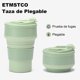 thumbnail image 2 of Taza de Viaje Plegable de Silicona, Reutilizable, Sin BPA, Tapa Prueba de Fugas, Portátil para Viajes al Aire, Senderismo, 2 of 4