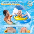 thumbnail image 2 of Flotador de piscina para bebés GEEQUFLOAT extra ancho de 6 a 12 meses con toldo, 2 of 8