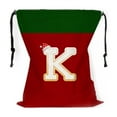 thumbnail image 2 of Personalized 26 Letter Christmas Santa Sack, Custom Large Gift Bag with Initial, for Xmas, A-Z Red Big Velvet Gift Wrapping Bags with Initial, 12.2 x 14.96 in, 2 of 6