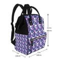 thumbnail image 2 of Zufioo Skull Flower Print Large capacity mommy bag, diaper bag, waterproof parent-child backpack, multi-pocket design backpack suitable for travel and shopping, 2 of 6