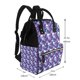 thumbnail image 2 of Disketp Skull Flower Mochila de Pañales de Gran Capacidad con Múltiples Bolsillos, Mochila de Viaje Multifuncional para Bebé, Unisex, Moderna y Resistente, 2 of 6
