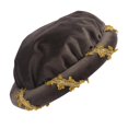 thumbnail image 3 of vlrwzc Brown Renaissance Beret Hat Medieval Themed Event Beanie Cap, 3 of 7