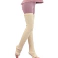 thumbnail image 4 of Calcetines hasta la rodilla de invierno para mujer, calentadores de piernas tejidos, 4 of 5