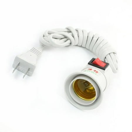US Plug Power Cable Screw E27 Bulb Lampholder Socket AC 110V 250V 10A