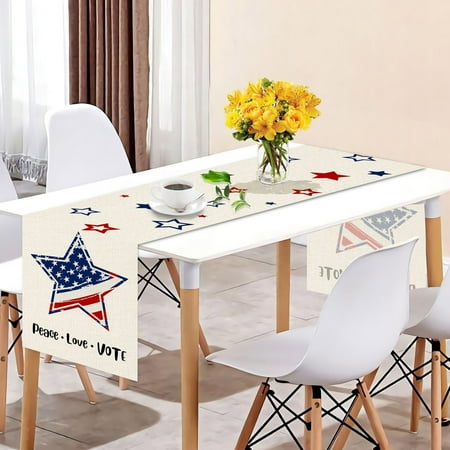 

CYMMPU Tablecloths Stars Printed Plastic Table Covers for Patriotic Themed Party Supplies 4Th Of July Independence Day Table Covers
