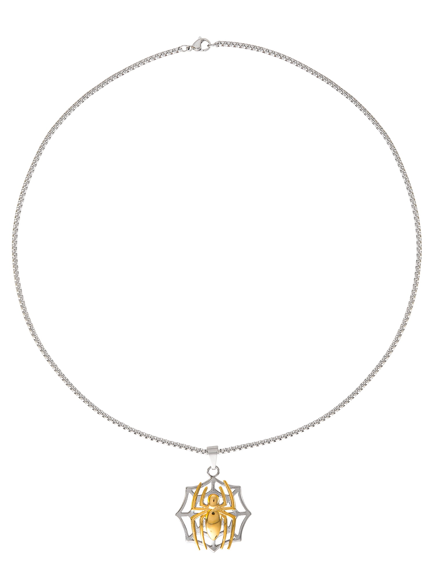 Marvel Men's Stainless Steel Spiderman Adult Pendant For All Fans, 22" Chain