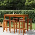 thumbnail image 1 of vidaXL Bar Stools 6 pcs Solid Wood Acacia, 1 of 3