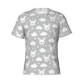 thumbnail image 4 of Vsdgher Rabbit And Cloud Print Men's Dry Fit Mesh Athletic Shirts Moisture Wicking Tennis T-Shirt Tops, 4 of 9