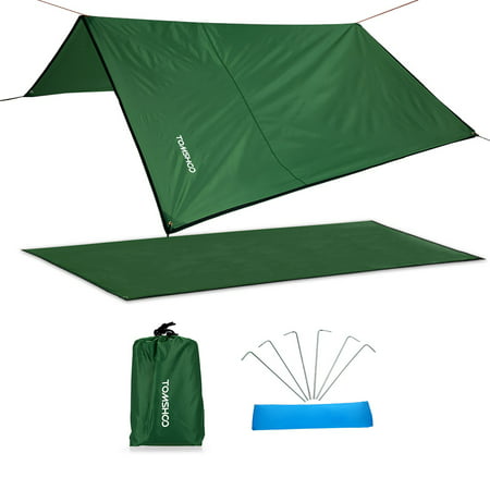 TOMSHOO Multifunctional Ultralight Outdoor Waterproof Tent Tarp Footprint Ground Sheet Mat Blanket Canopy for Camping Hiking (Best Tent Pegs For Stony Ground)