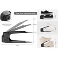 thumbnail image 2 of Apilador de zapatos de 10 juegos, zapatero de 6,5 cm/10 cm/15 cm, organizador de zapatos de material PP, ahorro de espacio ajustable, pila de zapatos de doble capa, antideslizante (negro, 10) JFHHH pequeña, 2 of 5