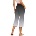 thumbnail image 4 of VV AVEORS Tear Away Capri Sweatpants For Women Breakaway Wide Leg Knee Ankle Replacement Adaptive Pants Black 2XL, 4 of 5