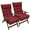 Burgundy, variant on JIAN YA NA Adirondack Chair Cushion, Waterproof Indoor Outdoor High Back Rocking Chair Mat Seat Pad, 49.2''L x 21.6''W x 3''T, Gray, 1 Count