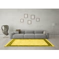 thumbnail image 3 of Ahgly Company Machine Washable Indoor Square Persian Yellow Traditional Area Rugs, 8' Square, 3 of 4