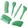 thumbnail image 4 of 7Pcs Guasha Scraping Massage Tool Guasha Board Face Lift Resin for Women Men Adults Traditional Facial Scraping Massage Tool Scraping Board Green, 4 of 9