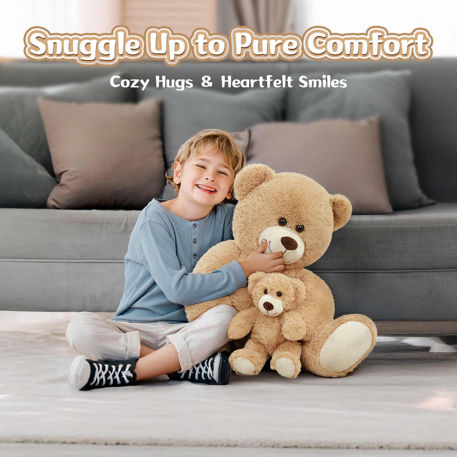 Morismos 39" Mommy and Baby Teddy Bear Set photo 8