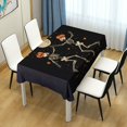 thumbnail image 4 of Yayeee Tablecloths 54" x 54" Rectangle Wrinkle Resistant Party Table Cover, Black Halloween Dancing, 4 of 8