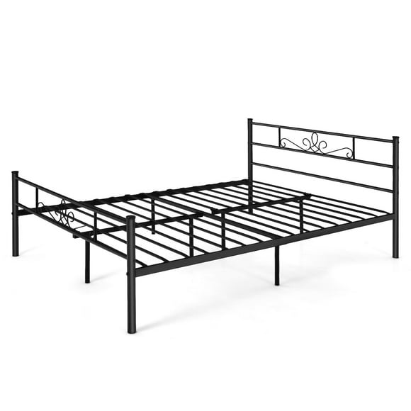 Giantex Metal Platform Bed Frame Mattress Foundation, Bed Frame w/Heavy-Duty Steel Slats Support, No Box Spring Needed, Easy Assembly, Queen