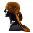 thumbnail image 4 of LSONABXA Coffee Heardband for Women Street Dance Headscarf With Four Sides High Elastic Long Tail Hat Women Headscarf for Women, 4 of 4