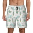 thumbnail image 3 of Uemuo Whale And Turtle Pattern Mens Swim Trunks Quick Dry Board Shorts with Mesh Lining, Stretch Beach Shorts Quick Dry No-Chafing Board Shorts-Small, 3 of 9