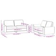 thumbnail image 4 of vidaXL 2 Piece Sofa Set Black Fabric Indoor, 4 of 5
