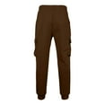 thumbnail image 5 of JTieacloth Mens Casual Pants Solid Color Casual Trousers With Side Pockets Comfortable Flat Front Design For Everyday Wear Brown, 5 of 5