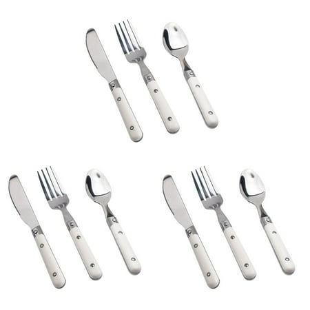 

3 Sets Simple Cutlery Mini Gifts Travel Cocktail Kit Toddler Forks Stainless Steel Spoon Cutter Household Tableware Children s Plastic Baby Newborn