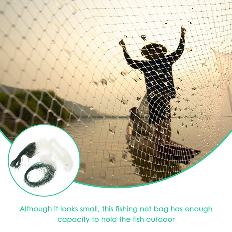 Monofilament Gill Network Single Layer Net Outdoor Fish Gillnet Trap (1m x  20m, Three Layer Round Drop)