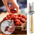thumbnail image 6 of YiJuHui 3pcs Adjustable Fruit Vegetable Corer Tool with Serrated Blade - Efficient Core Remover for Peppers Apples Tomatoes - Stainless Steel Kitchen Gadget for Cooking Prep, 6 of 7