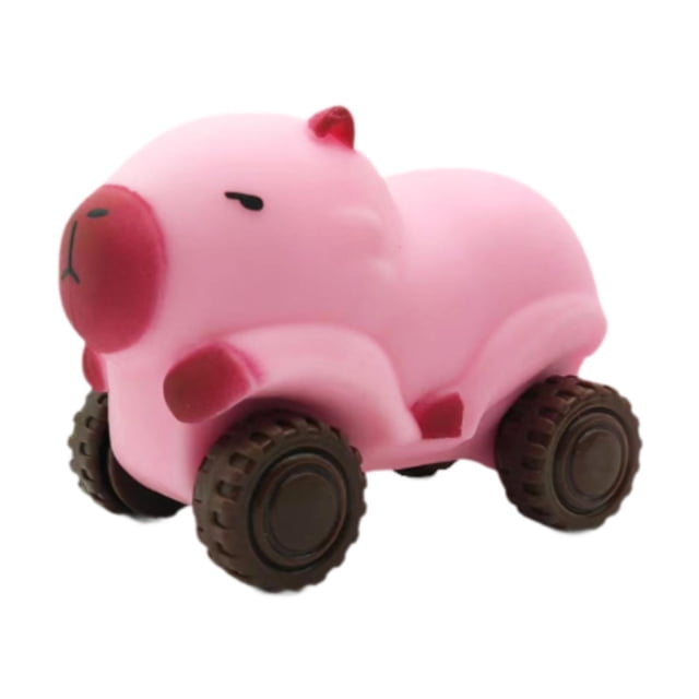 Carpincho Pull and Joys juguete de viaje juguete Flexible creativo sensorial Fidget coche de juguete tirar hacia atrás coches para niñas niños en edad rosa