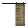 thumbnail image 2 of L Series 36in. X 84in. Aged Barrel Finished DIY Solid Wood Sliding Barn Door With Hardware Kit - Assembly Required, 2 of 4