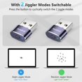 thumbnail image 2 of Mouse Jiggler AUEDROT - Ratón USB indetectable, color morado, 2 of 7