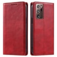 thumbnail image 2 of Mantto Flip Wallet Case for Samsung Galaxy Note20 Ultra, for Women Men, Magnetic Closure Folio Cover with Credit Card Holder Slots, Shockproof Durable PU Leather Kickstand Phone Case,Red, 2 of 8