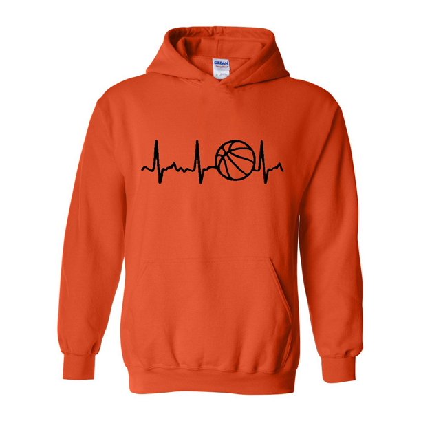 IWPF Unisex Basketball Heartbeat Hoodie Sweatshirt