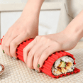 thumbnail image 5 of Sushi Rolling Mat | Non-Stick Bamboo Makisu for Hand Rolls | Easy to Clean & Reusable | Includes 1 Piece | Wavy Grain Design for Perfect Rice, 5 of 7