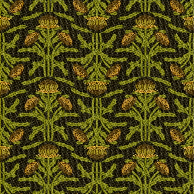 Ahgly Company Machine Washable Indoor Square Transitional Dark Yellow Green Area Rugs, 5' Square