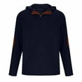 thumbnail image 3 of WAENQINLA Corduroy Hoodies for Men Retro Casual Long Sleeve Hooded Sweatshirts Fall Quarter Button Down Golf Sweatshirt Fashion Elbow Panel Pullovers, 3 of 5