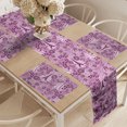 thumbnail image 2 of Ambesonne Valentine's Day Table Runner & Placemats, Paris Love Art, Placemat 4 pcs + Runner 14"x72", Pale Fuchsia Plum White, 2 of 2