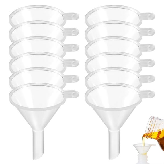 20 Pcs Small Funnel Mini Funnel Kitchen Use Funnels Clear Plastic Narrow Neck Plastic Funnels Urn Filling Tool for Lab Bottles Sand Art Perfumes Spices Activities