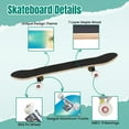 thumbnail image 4 of 31'' Complete Skateboard 7 Layer Canadian Maple Double Kick Deck Skateboards palm tree mountains Skate Board for Beginner Adult Gifts, 4 of 5