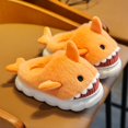 thumbnail image 1 of Pantuflas de algodón para niños y niñas, bonitas pantuflas de tiburón con dibujos animados, para otoño e invierno, para el hogar, para interiores, gruesas, 1 of 6