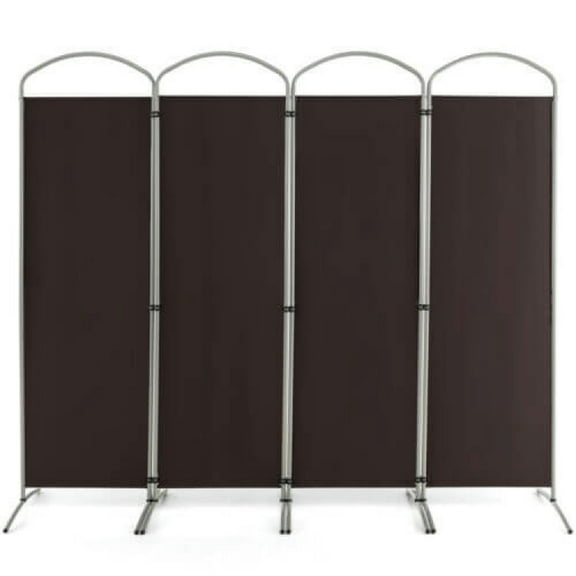 Resenkos Room Separator, Room Divider Panel,6.2Ft Folding 4-Panel Room Divider for Home Office Living Room -Brown