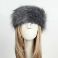thumbnail image 3 of qolati Faux Fur Hat for Women Mongolian Hat Puffy Pompom Hat Winter Warm Trapper Bomber Hat for Casual, Trips, Sports, Skiing, 3 of 4