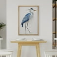 thumbnail image 2 of PixonSign Framed Canvas Print Wall Art Watercolor Pastel Blue Heron Bird Side Profile Animals Wilderness Illustrations Modern Art Antique Vintage Farmhouse Relax/Calm/Cozy - 24"x36" Natural, 2 of 5