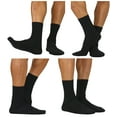 thumbnail image 2 of ToBeInStyle Men's Solid Color Dress Socks 9-11, Black 6 Pack, 2 of 2