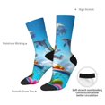 thumbnail image 4 of Rateoe Astronaut Tropical Dolphin for Women Casual Calf Socks - Cute Crew Socks - Thin Soft Above Ankle Socks Size 5-11, 4 of 6