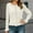White, variant on Cardigan Sweater for Women Long Sleeve Round Neck Knitted Button Down Cardigans for Women Open Front Grey Sweaters Fall Outfits for Women